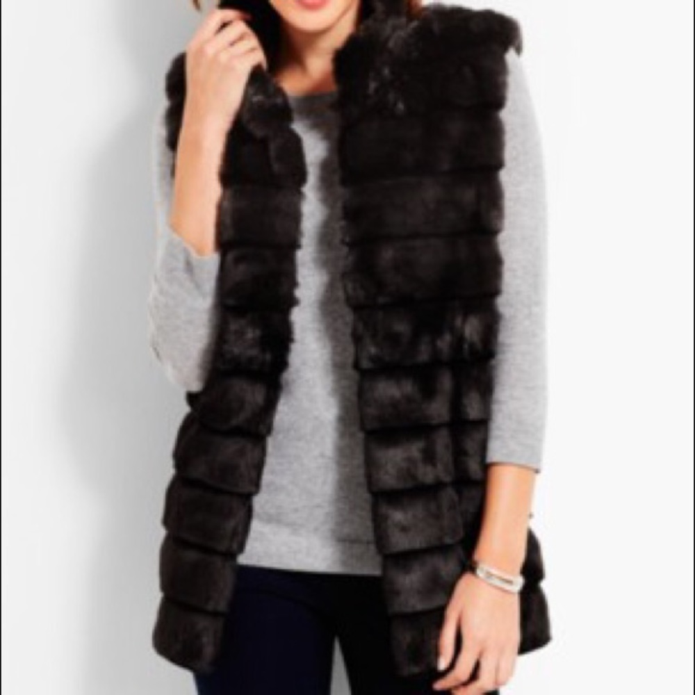 Black Fur Vest
